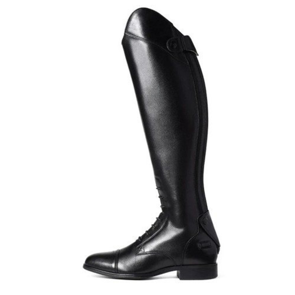 Ariat Kinsley Tall Field Boots Women 9B Medium Slim Black Leather Lace Up Zipper